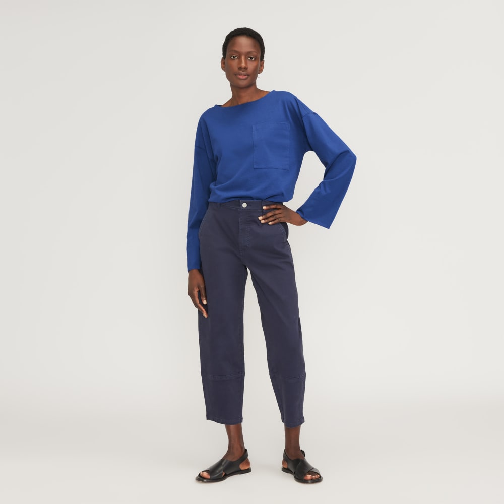 The Premium Weight Oversized Pocket Tee | Mazarine Blue