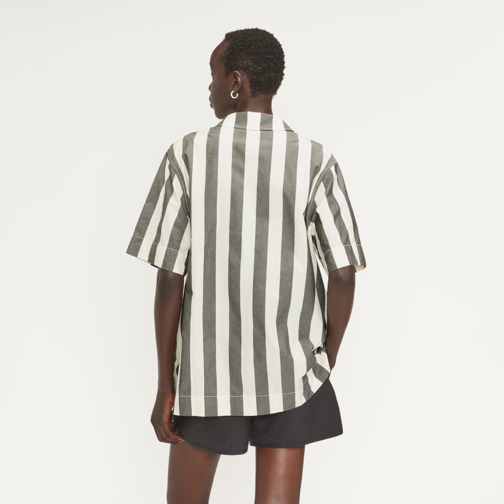 The Poplin Shirt | Bone / Black
