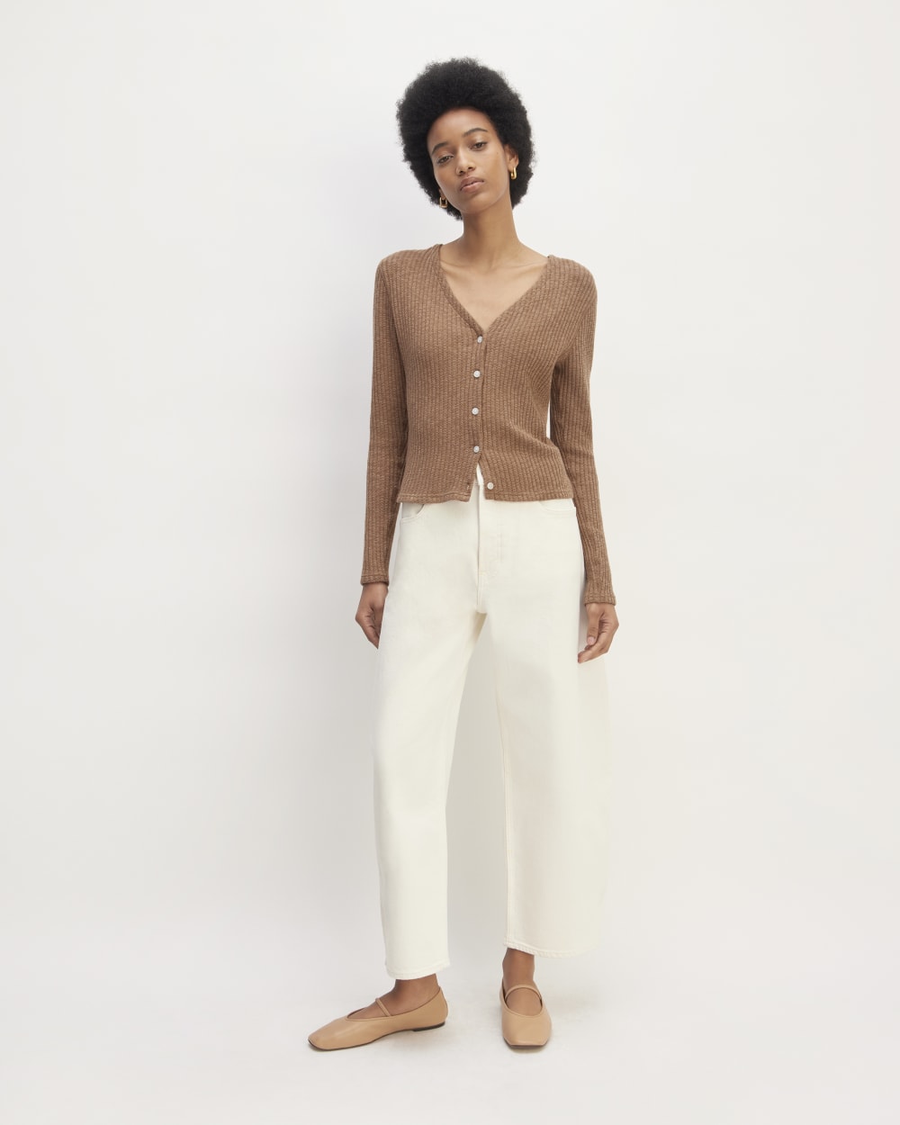 The Cozy Rib Cardigan | Carob Brown