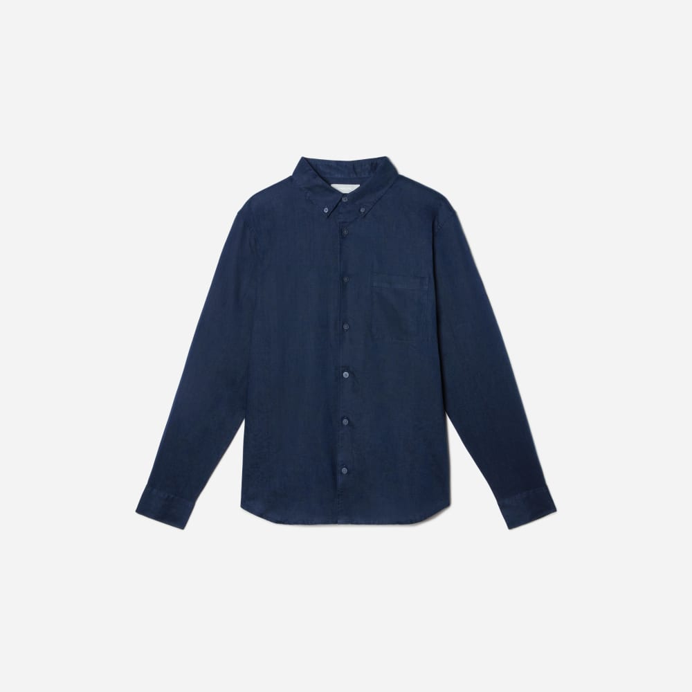 The Classic Shirt in Linen | Deep Navy