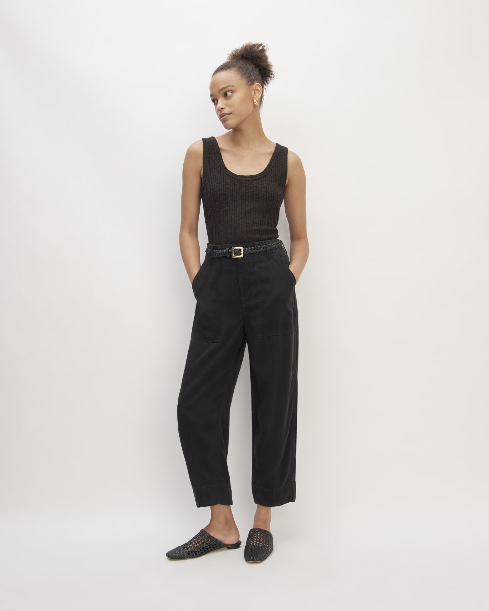 The Cozy Rib Tank | Black