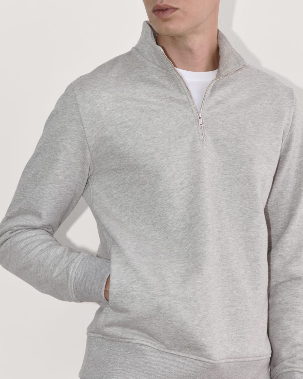 The Off-Duty Terry Quarter-Zip |  Heathered Grey