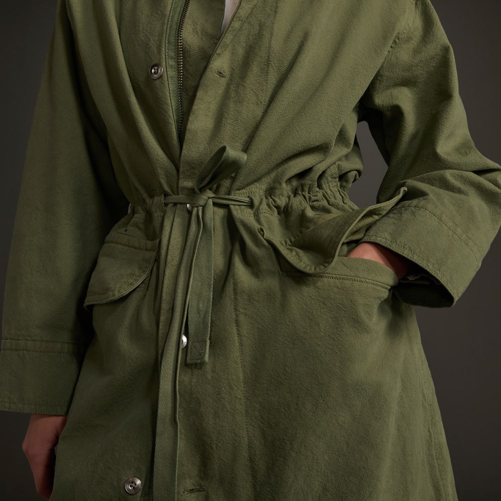 The Canvas Organic Cotton Parka | Forest Green