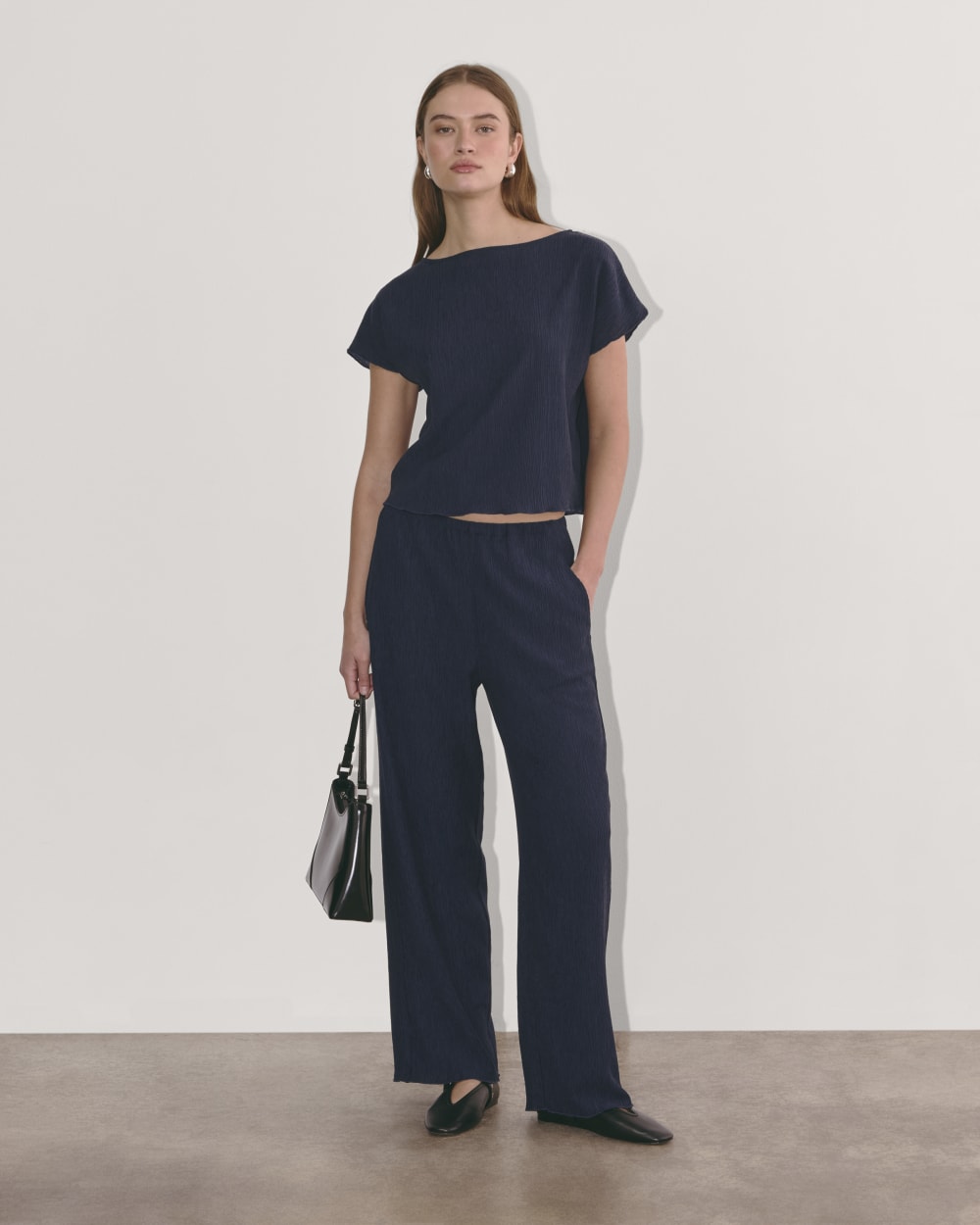 The Crinkle Top | Navy