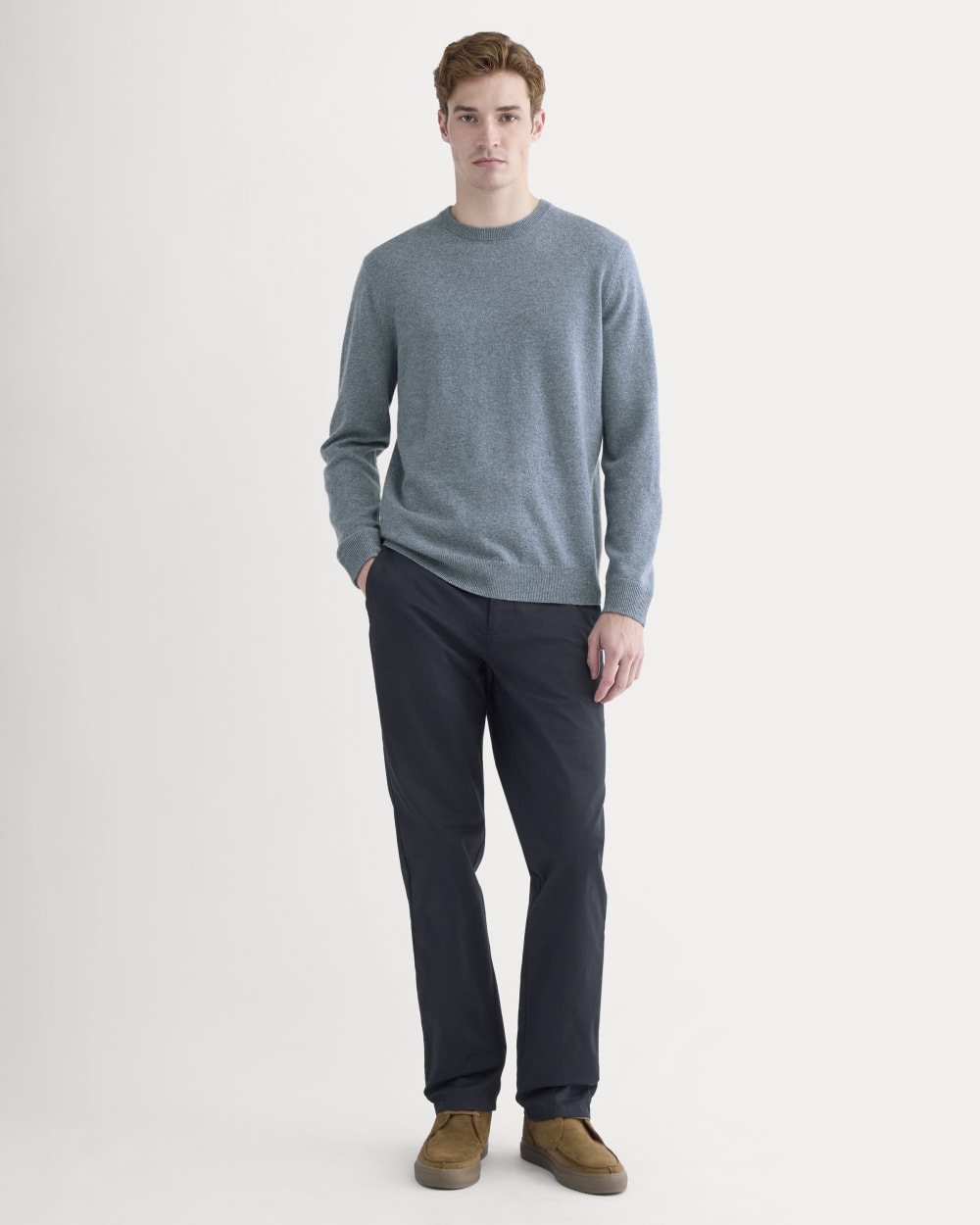 The Cashmere Crew | Denim Blue
