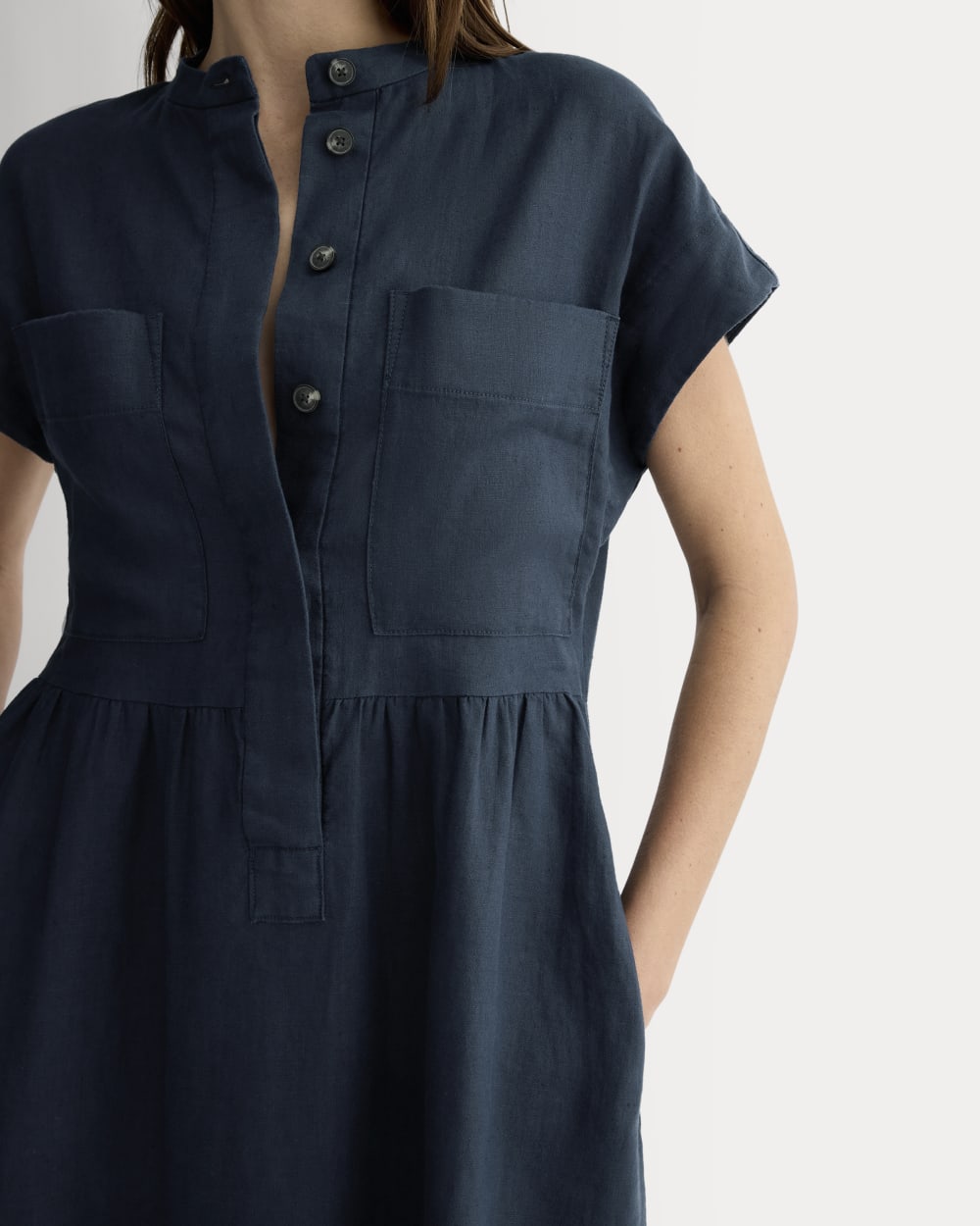 The Craft Dress in Linen | Navy