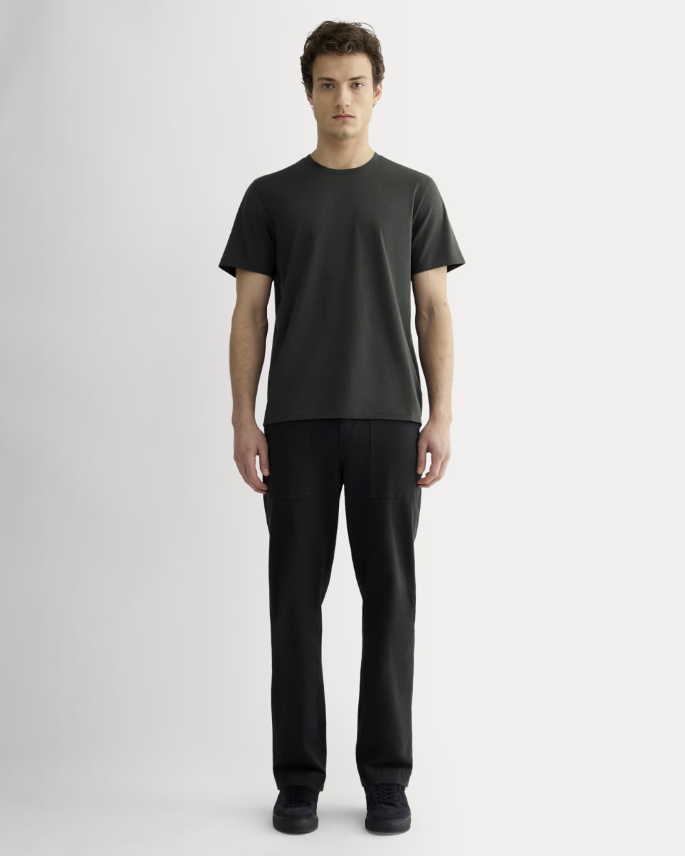 The Essential Organic Crew | Washed Black