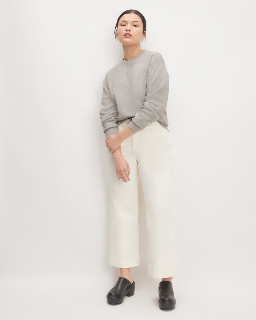 The Cotton-Merino Sweatshirt | Heathered Grey