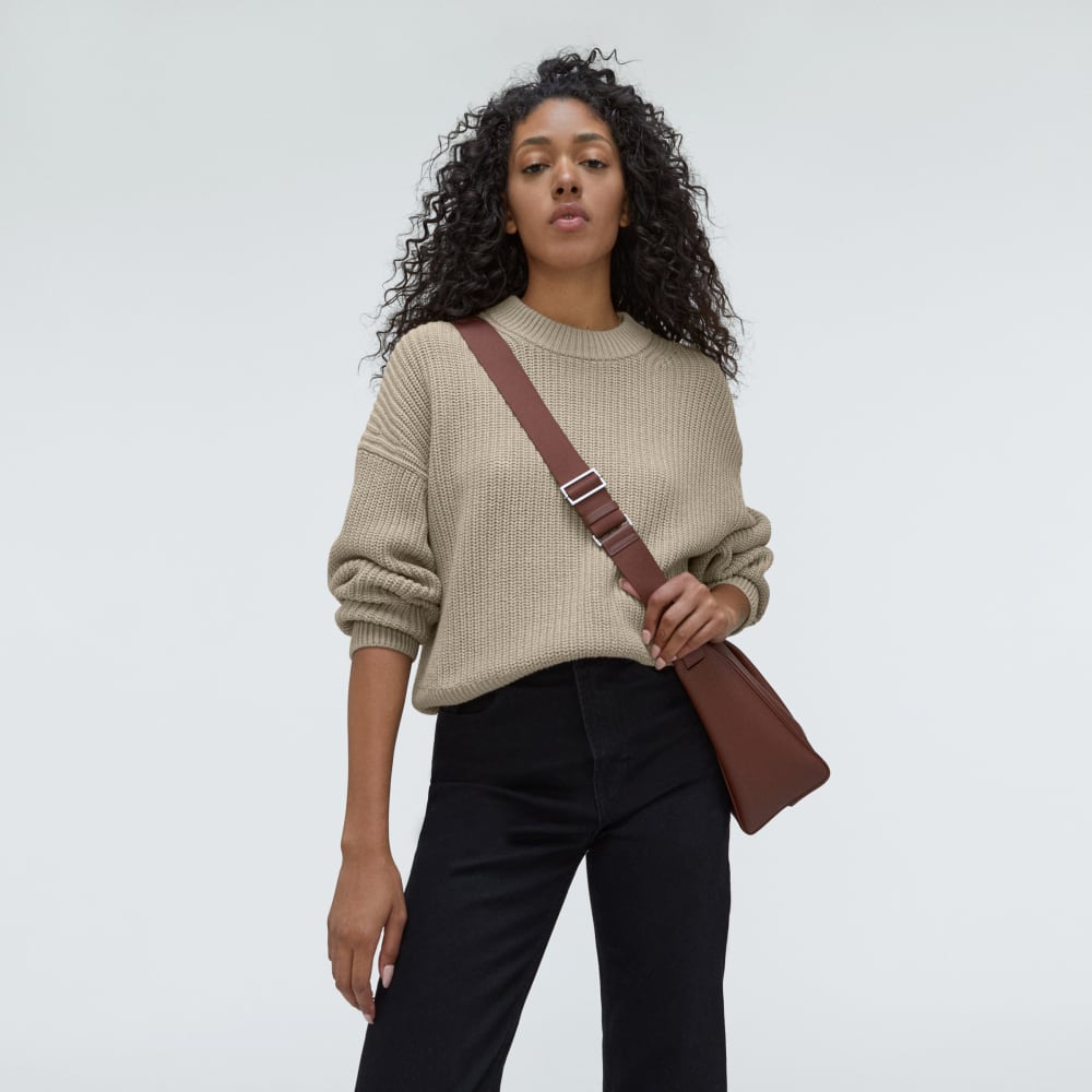 The Texture Cotton Crew | Trench Coat Khaki