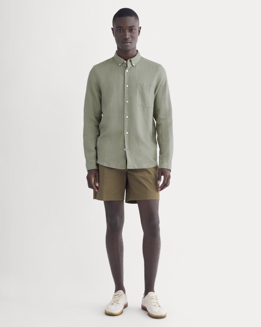 The Classic Shirt in Linen | Sage Green