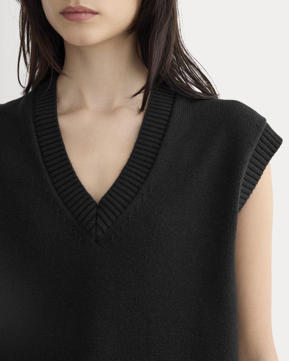 The Boxy Vest in Everyday Cotton | Black