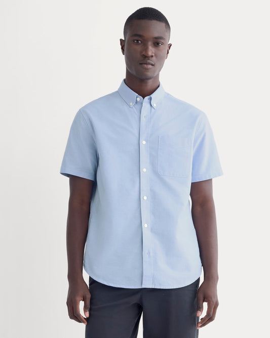 The Organic Short Sleeve Oxford Shirt | Light Blue