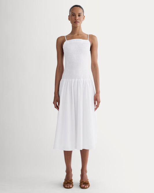 The Gauze Open-Back Dress | White