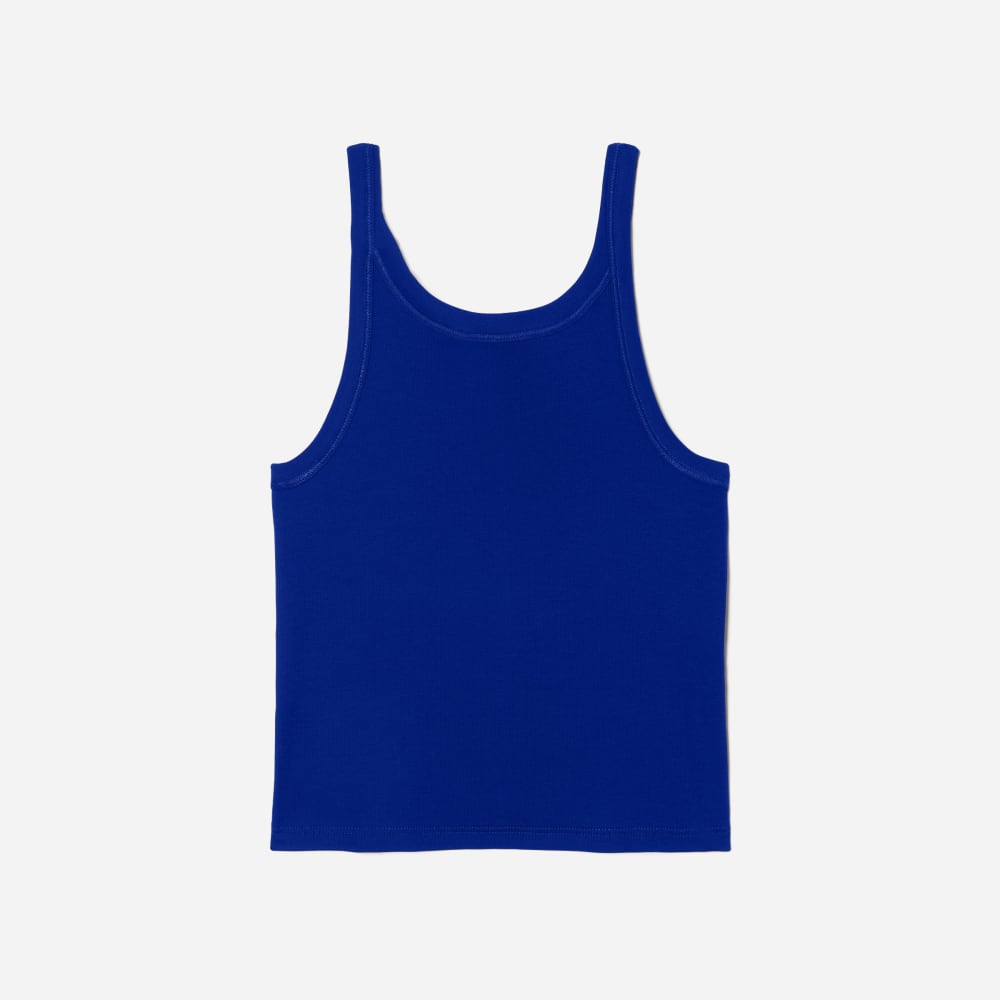 The Pima Micro-Rib Short Tank | Cobalt