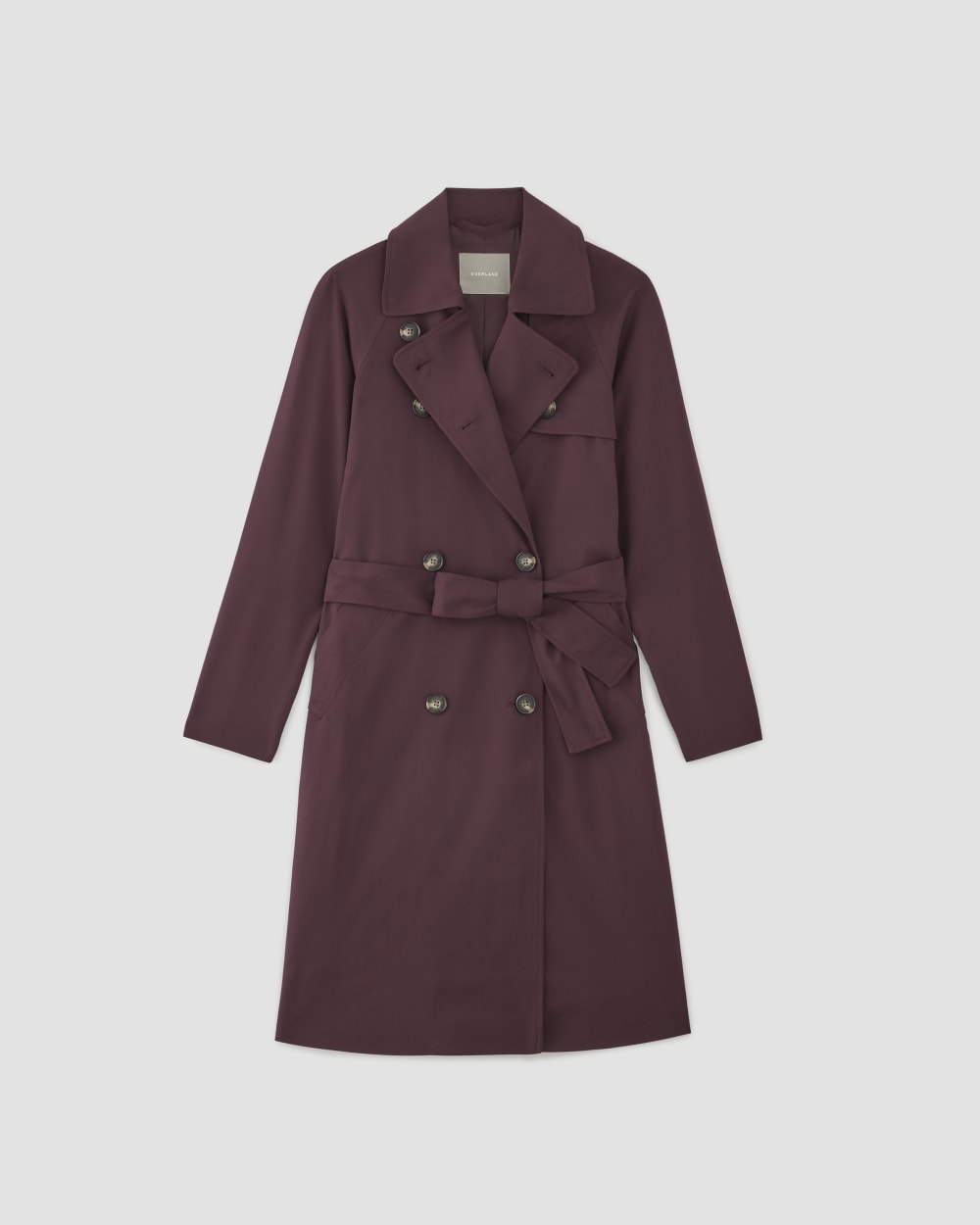 The Italian Wool Modern Trench | Burgundy