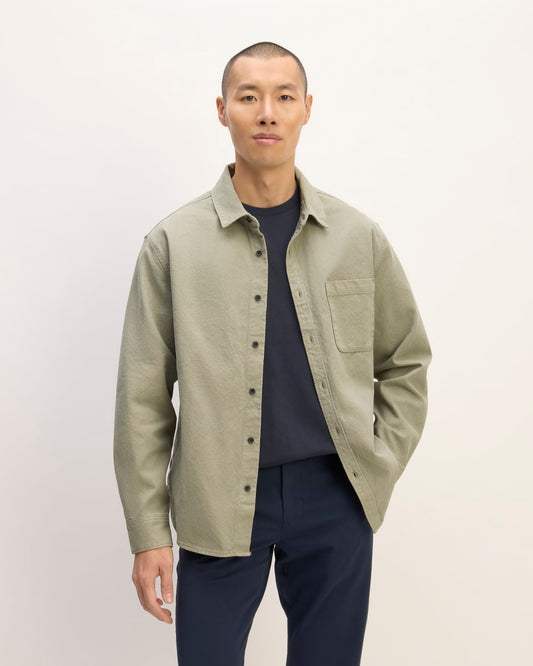 The Canvas Organic Cotton Overshirt | Sage Green