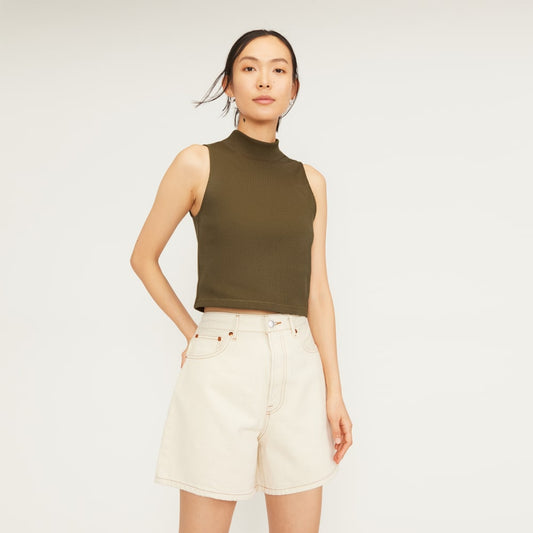 The Ribbed Mockneck Tank | Beech
