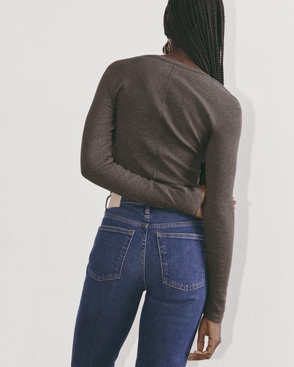 The Luxe Rib Henley | Heathered Fatigue