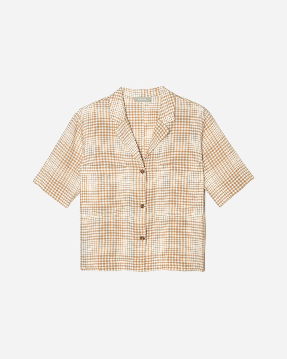 The Linen Workwear Shirt | Iced Coffee Grid
