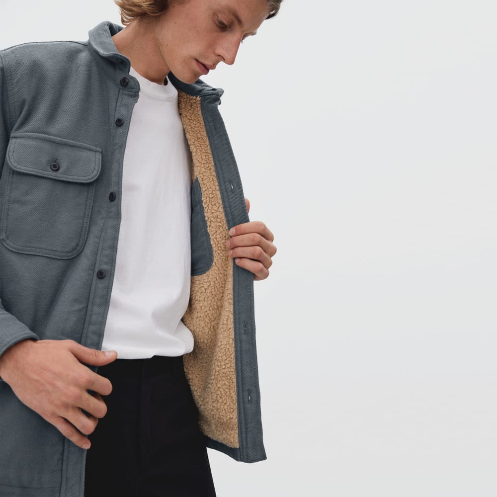 The ReNew Fleece-Lined Heavyweight Overshirt | Slate