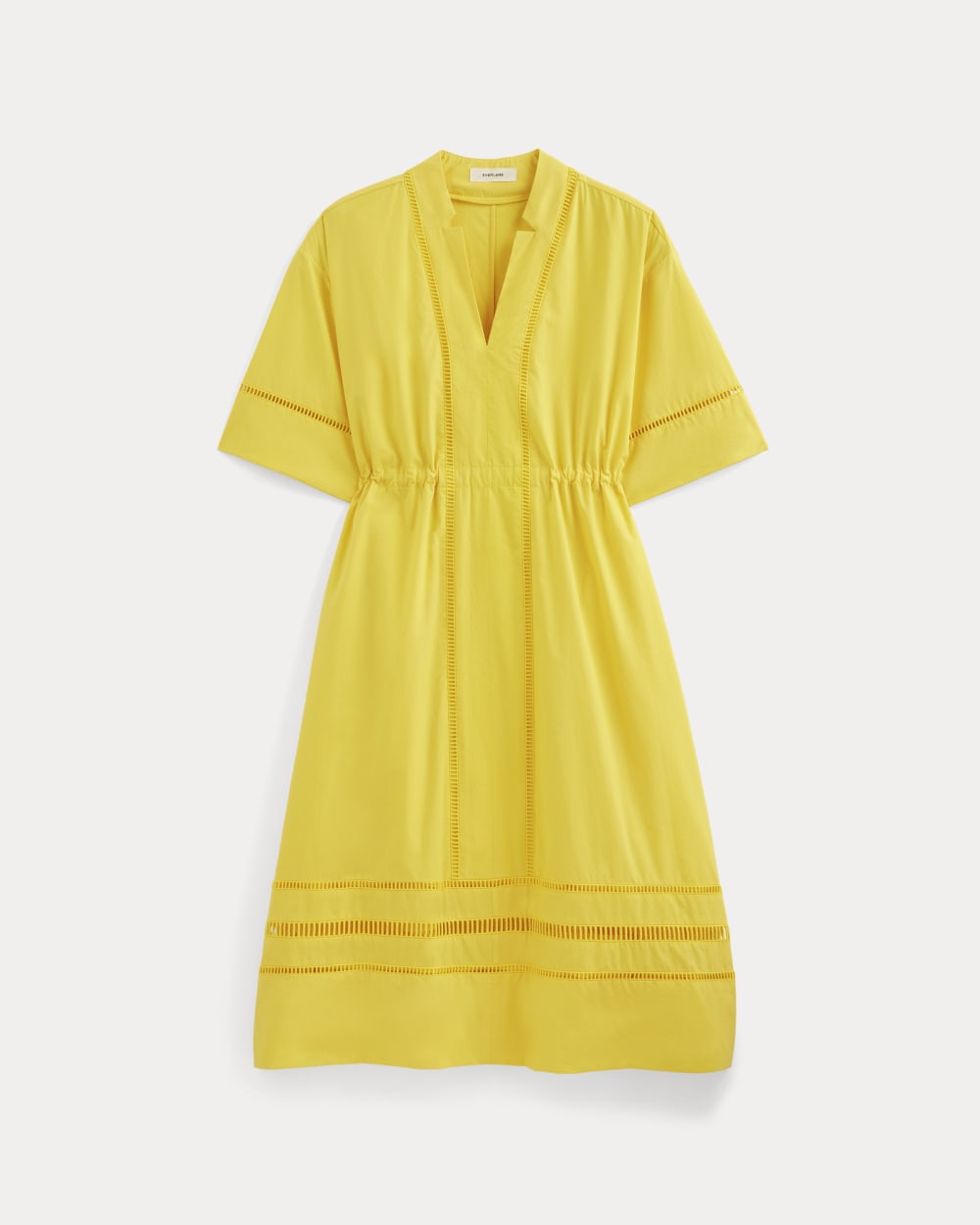 The Lace Trim Caftan Dress | High Visibility Yellow