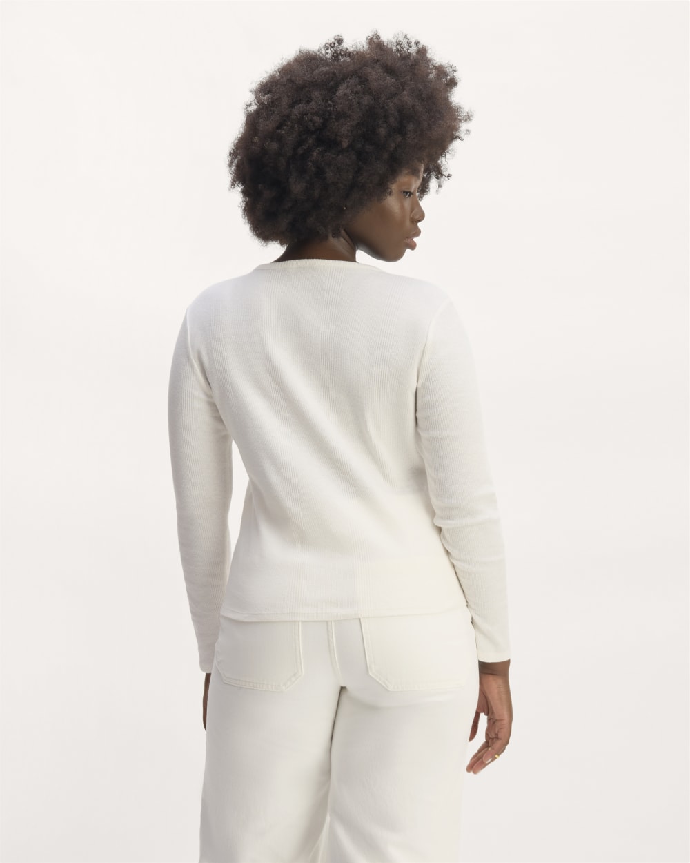 The Vintage Rib Cardigan | Bone