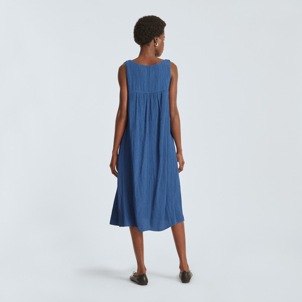 The Naia™ Ripple Tank Dress | Deep Blue