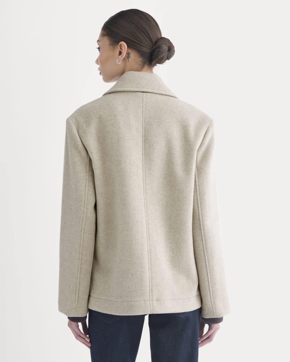 ReWool Short Peacoat | Heather Wheat