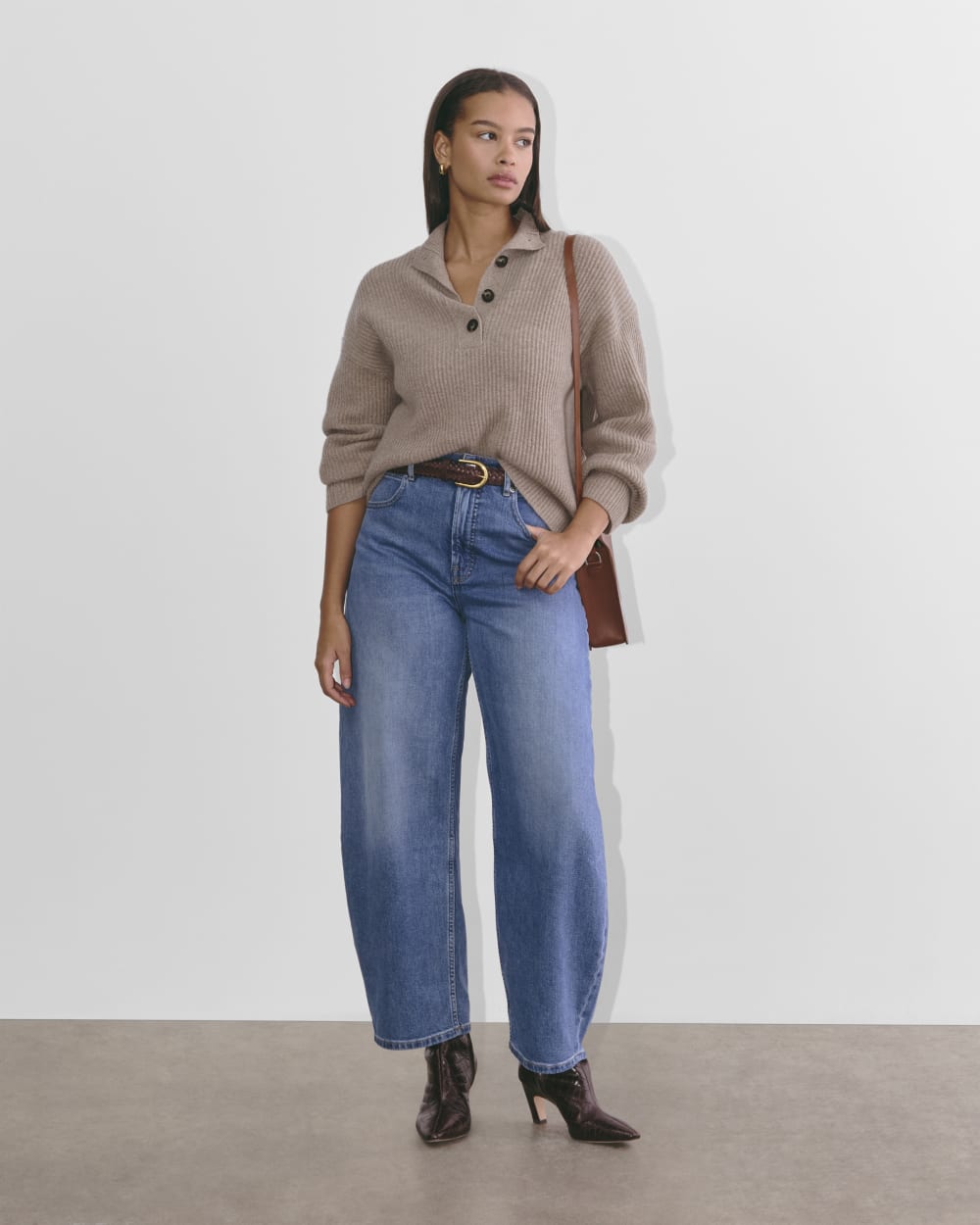 The Cocoon Henley in Wool Cashmere | Oatmeal