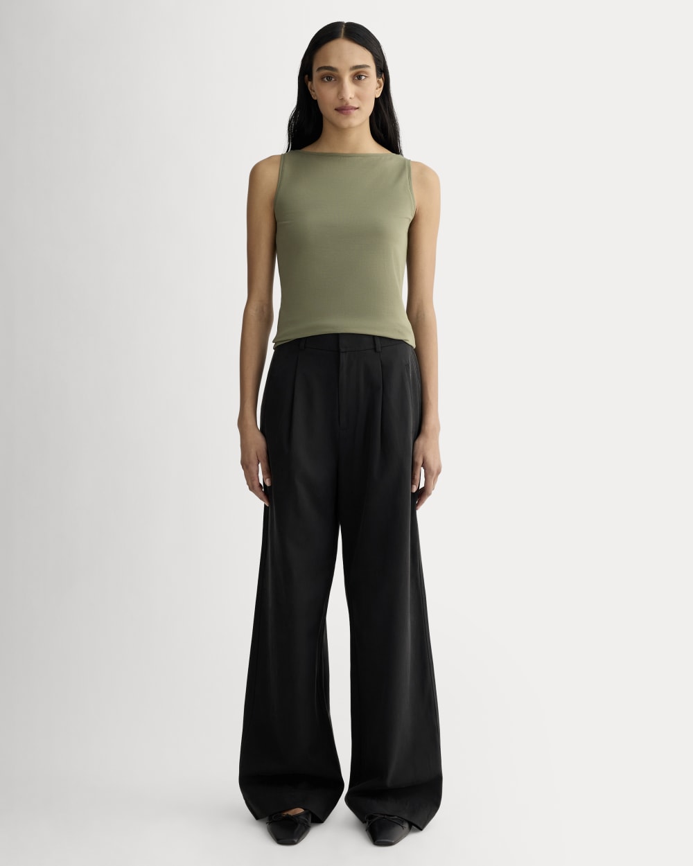 The Form Boatneck Tank | Lichen Green