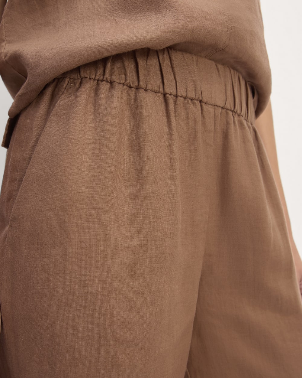 The Linen Easy Pant | Carob Brown
