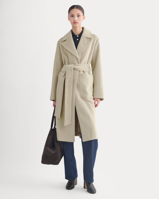 ReWool Belted Blanket Coat | Heather Wheat