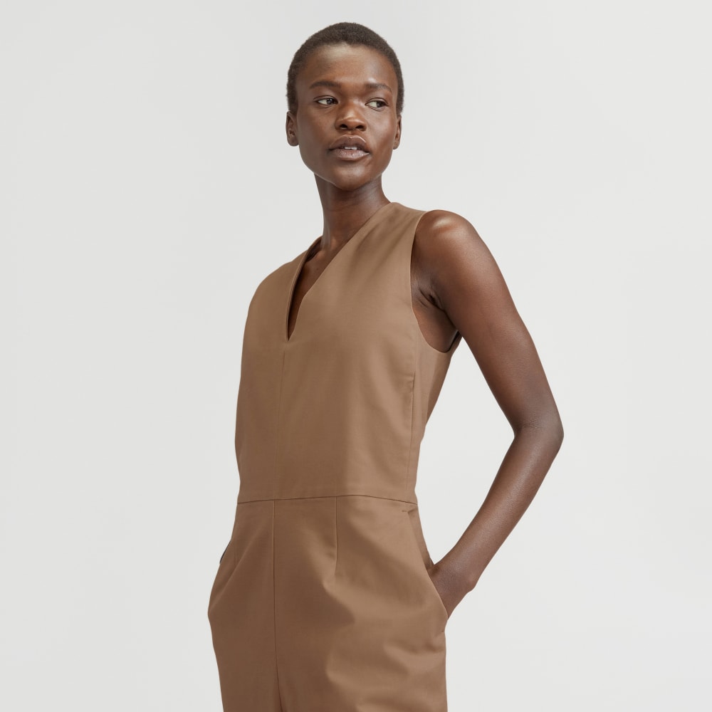 The Structured Cotton Jumpsuit | Toasted Coconut