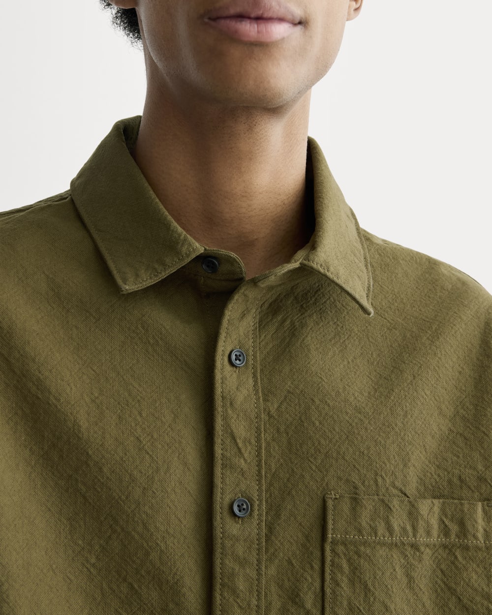 The Canvas Organic Cotton Overshirt | Olive