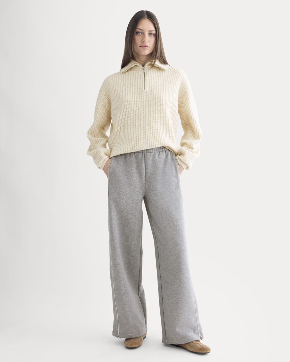 Luxe Fleece Track Pant | Vintage Heather Grey