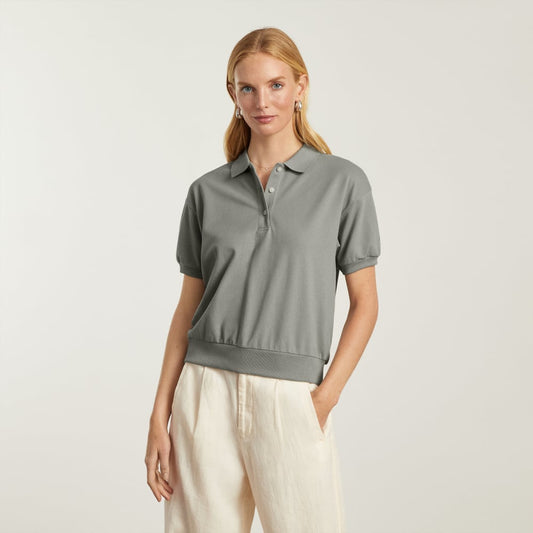 The Oversized Polo | Clay