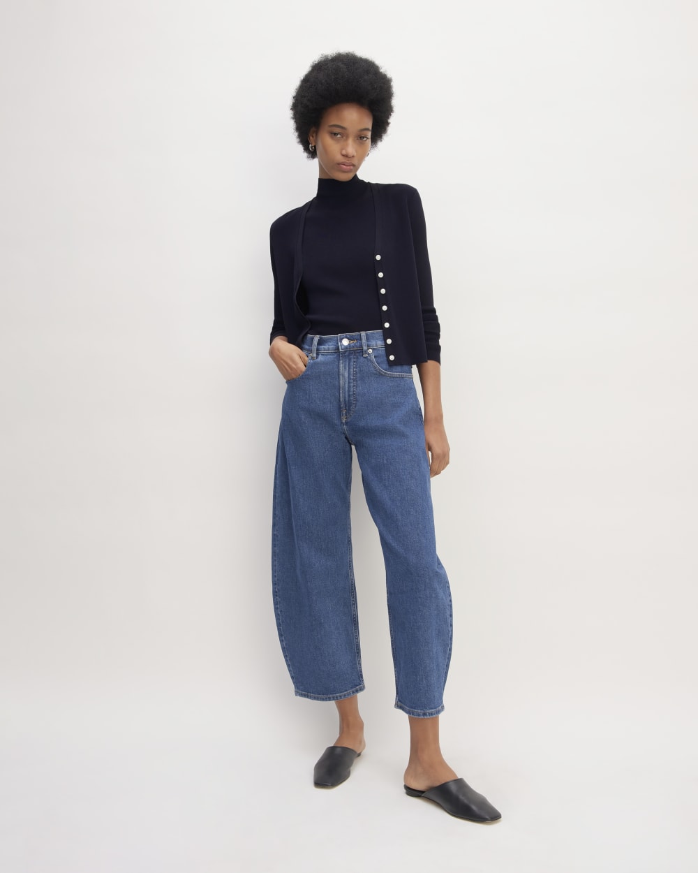 The Viscose Knit Cardigan | Navy