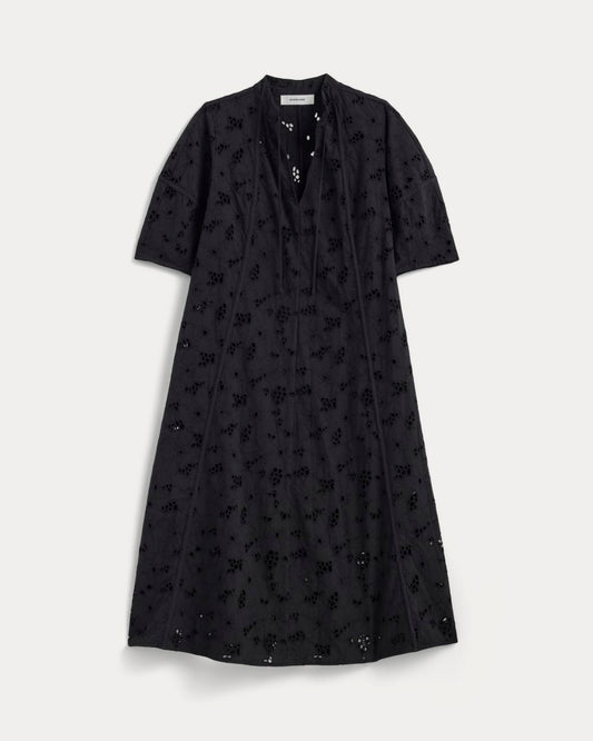 The Eyelet Midi Dress | Black
