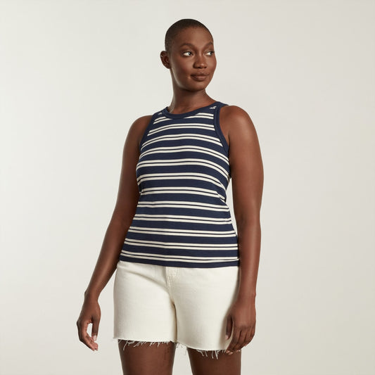 The Tank in Essential Cotton | Navy / Tan