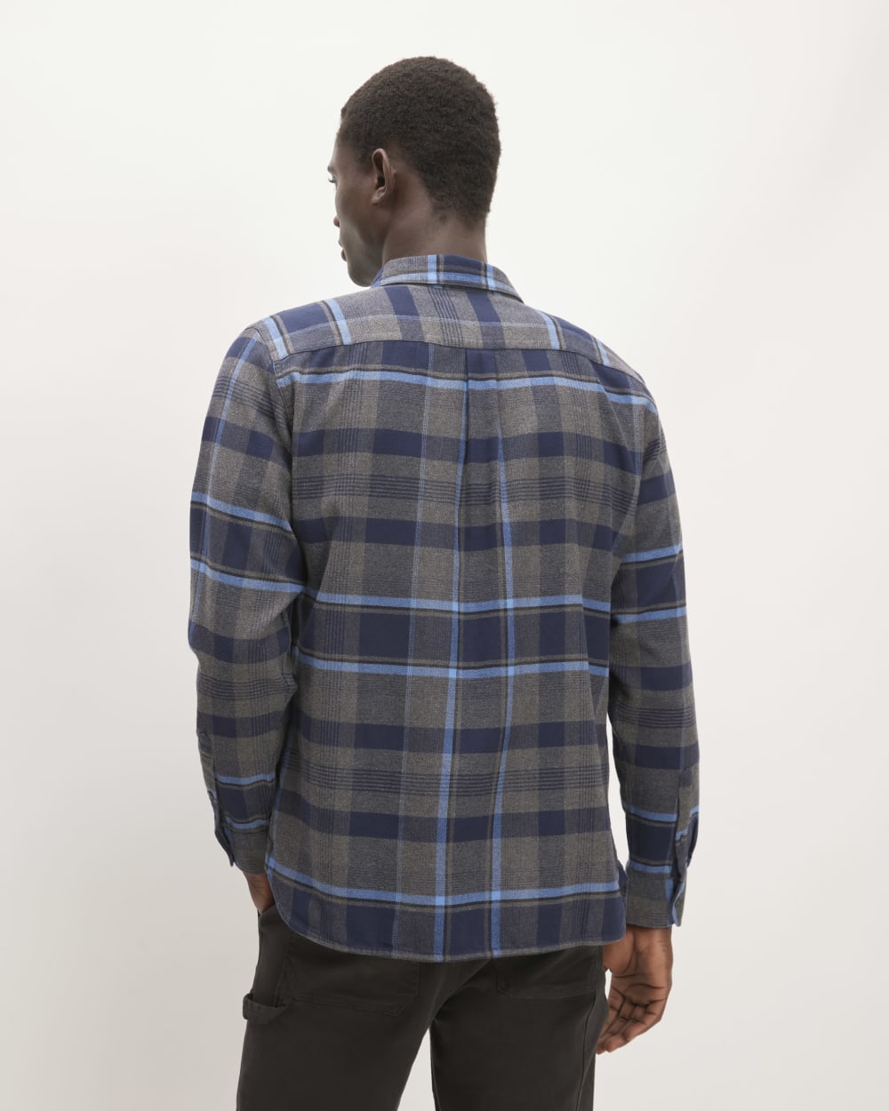The Brushed Flannel Shirt | Heritage Blue / Black / Navy / Heather Charcoal