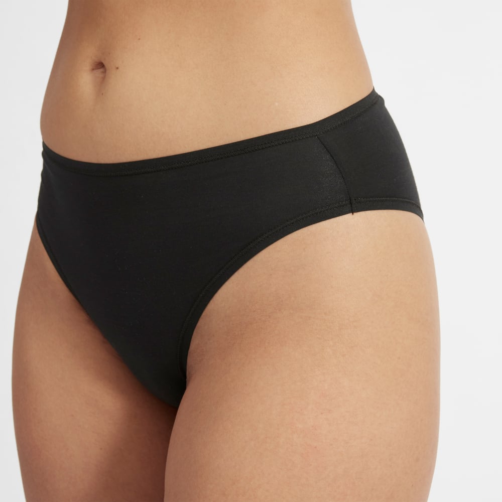 The Cotton High-Rise Bikini | Black