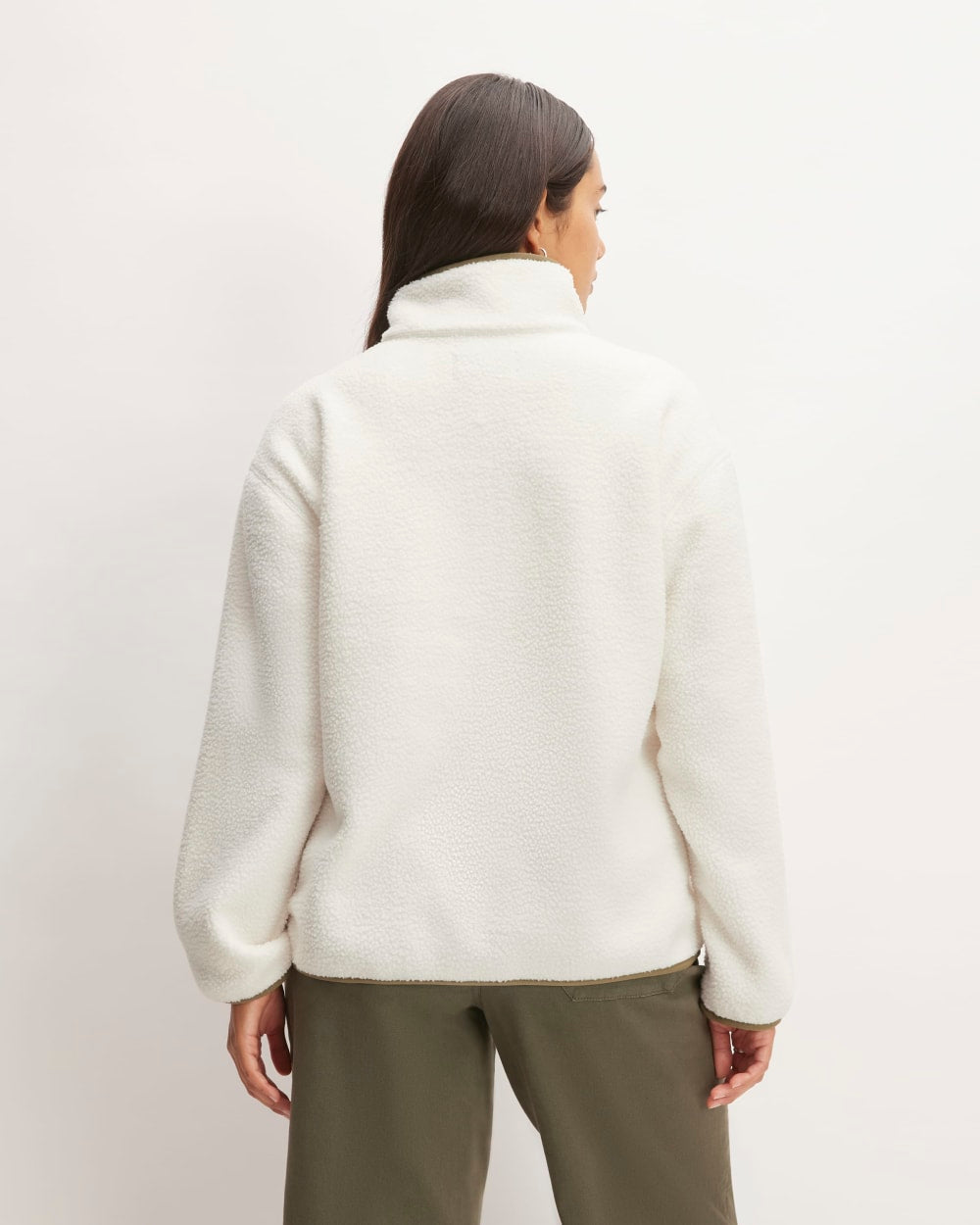 The ReNew Fleece Oversized Half-Zip | Bone