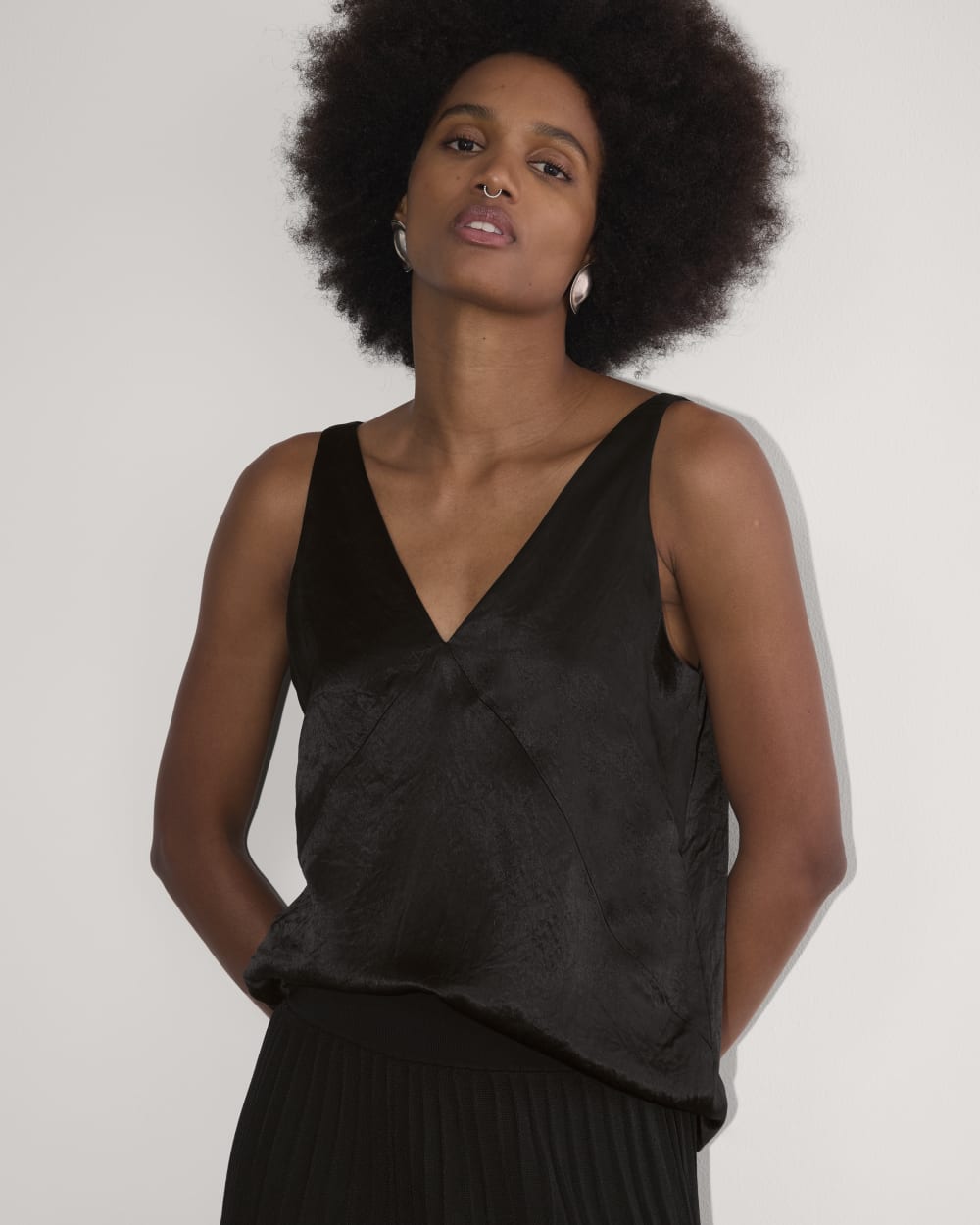 The Satin Tank | Black