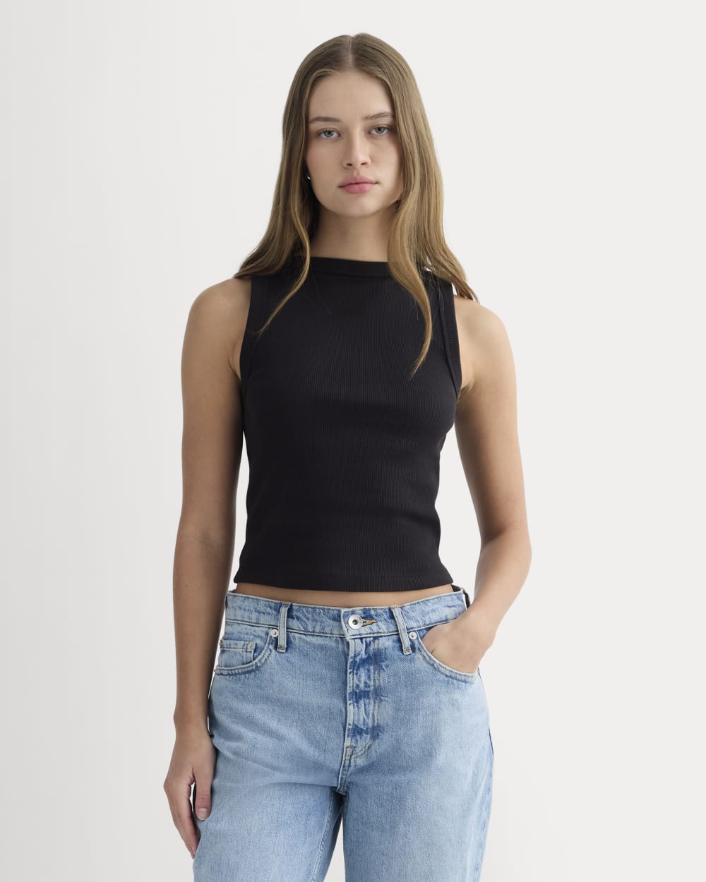 The Selfie Boatneck Tank | Black