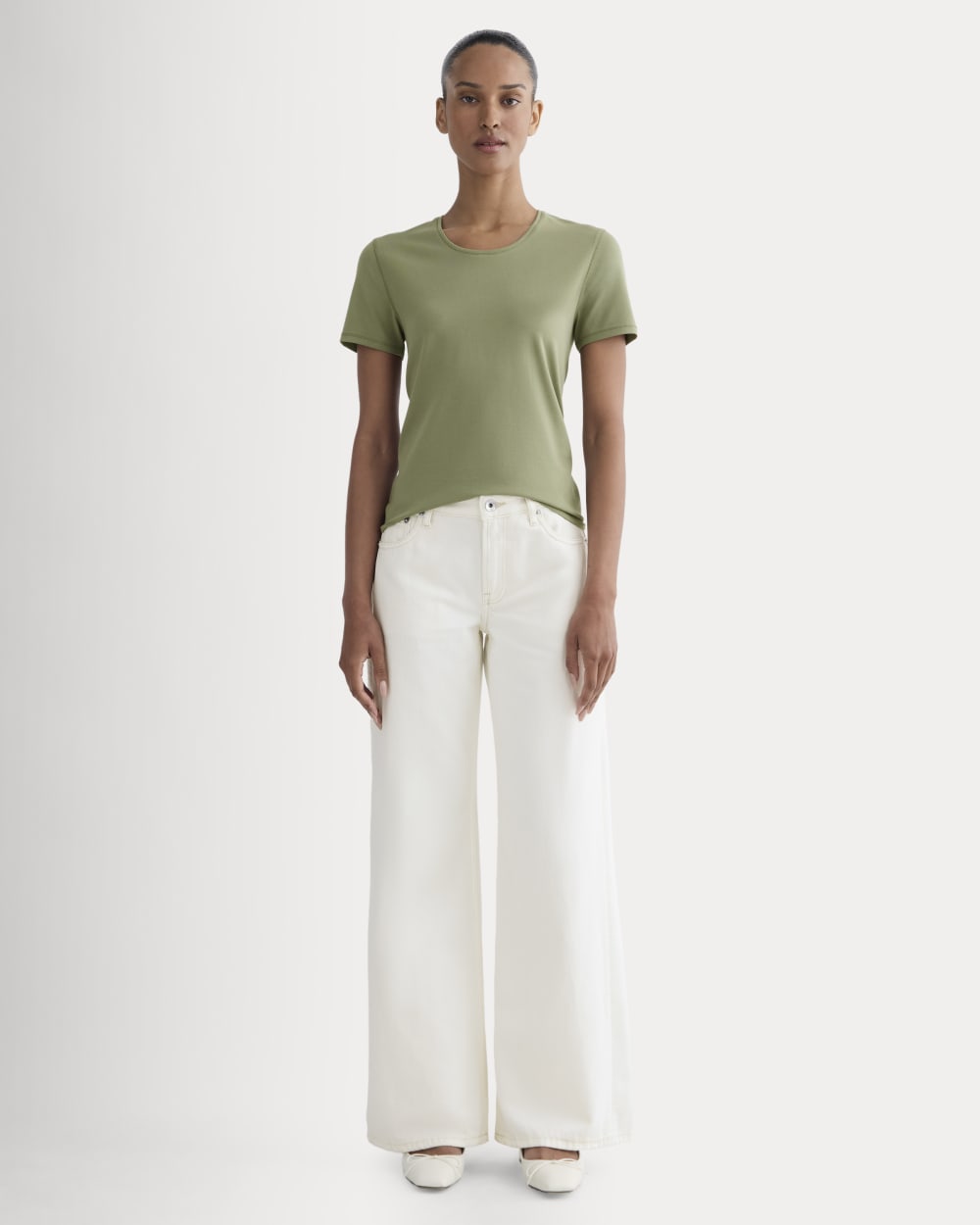 The Form Tee | Lichen Green