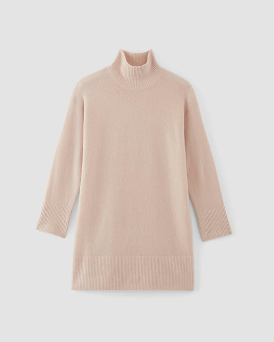 The Cozy Stretch Turtleneck Dress | Whisper Pink