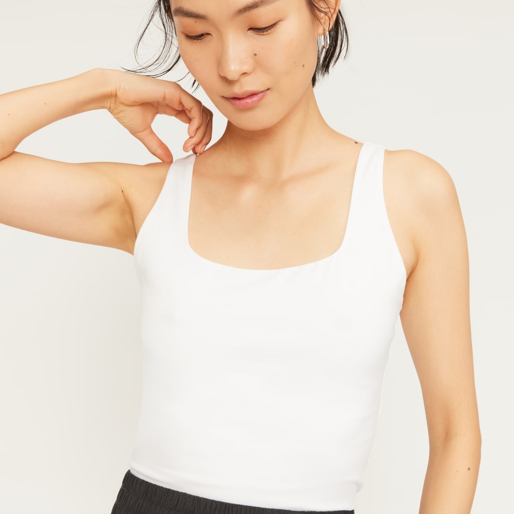 The Supima® Sleeveless Top | White