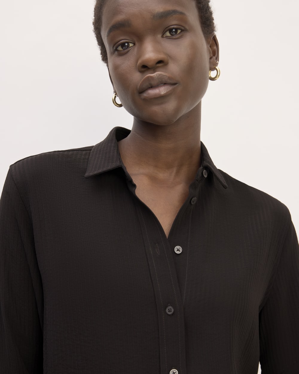 The City Stripe Relaxed Shirt | Black