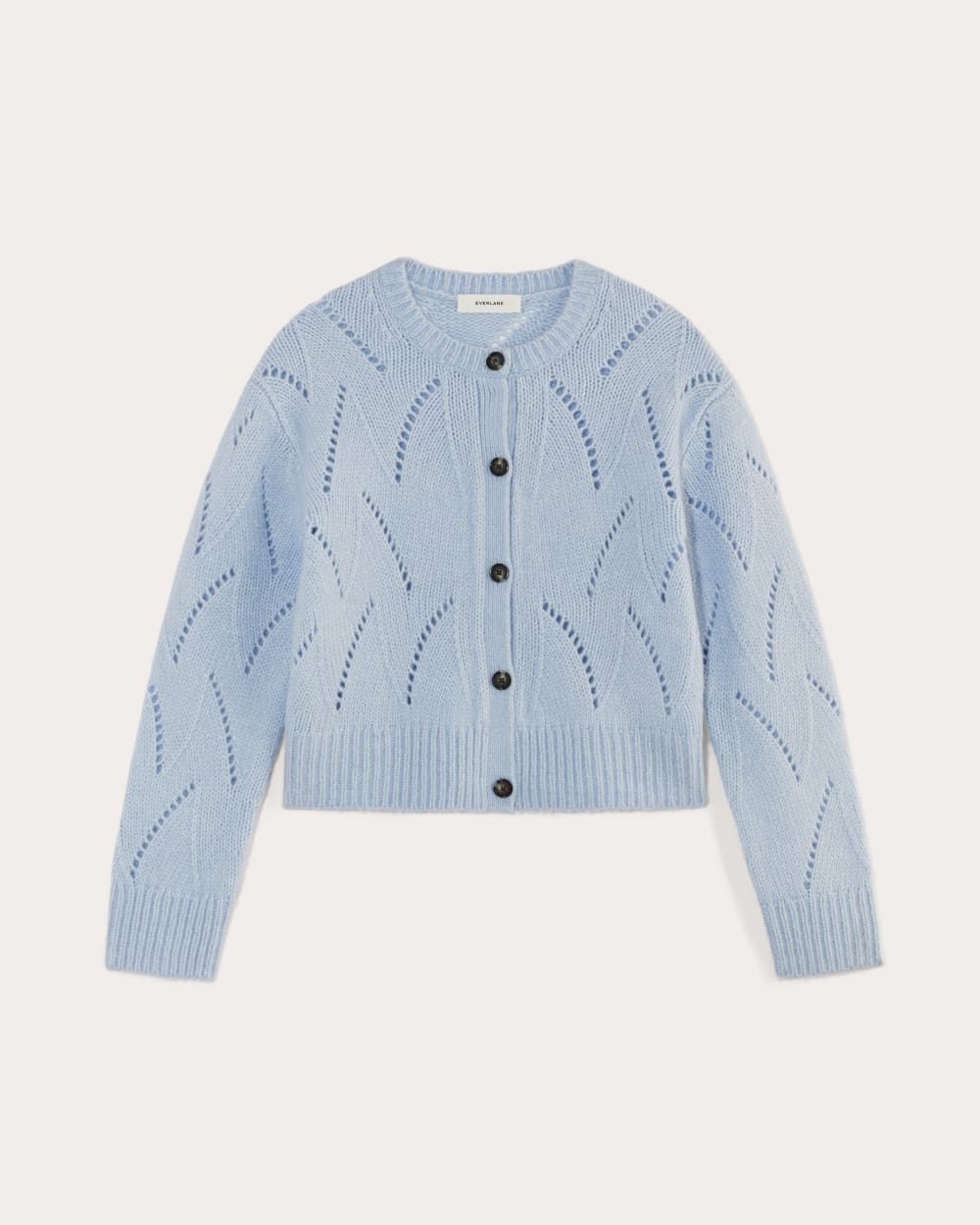 The Pointelle Cardigan in Cloud | Chambray Blue