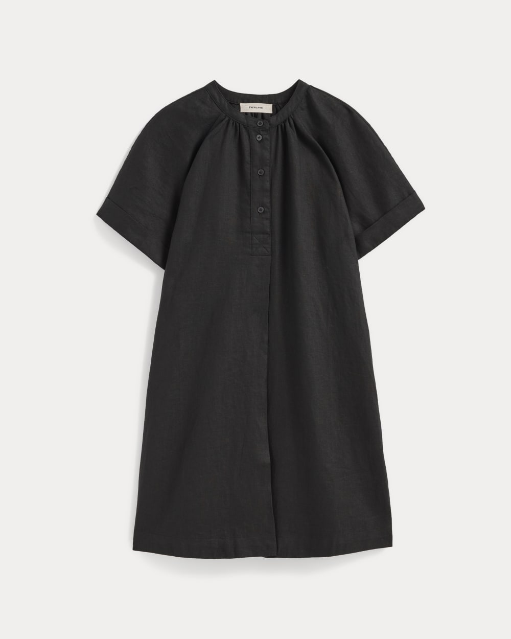 The Popover Dress in Linen | Black